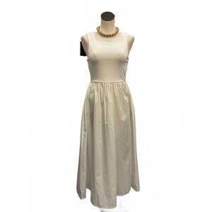 NEW VERO MODA women's vmane u-neck 2-way midi dress in white